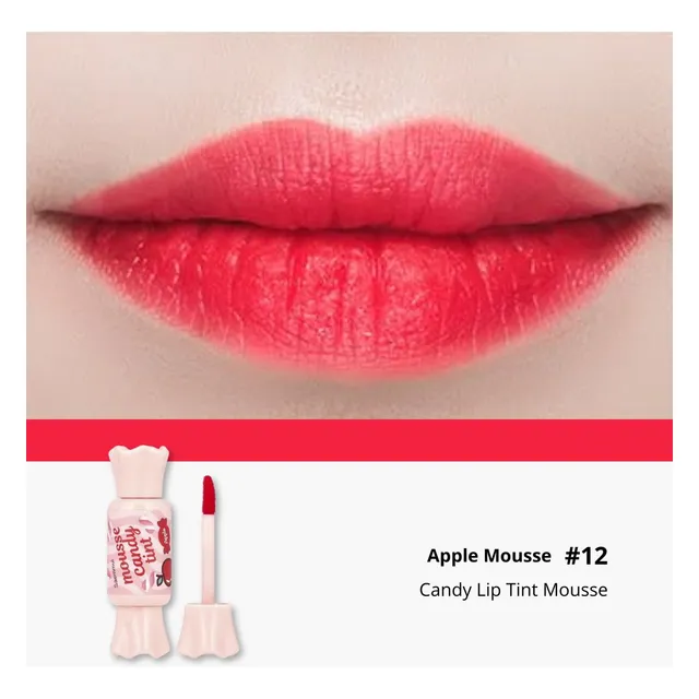 Tinta Labial Cremosa Candy Lip Tint Mousse Cosmética Coreana