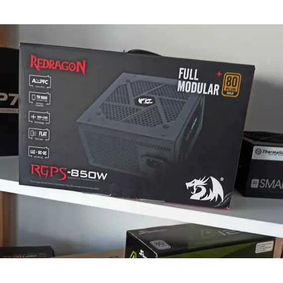 Fuente Redragon 850w Gc-ps010 Full Modular 80 Plus Gold Box