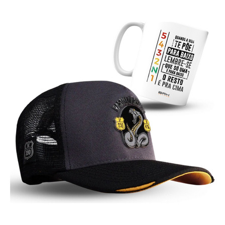 Boné Trucker Motociclismo Aba Cuva Telinha Brk Expedição Boné Trucker Motociclismo Aba Cuva Telinha Brk Expedição
