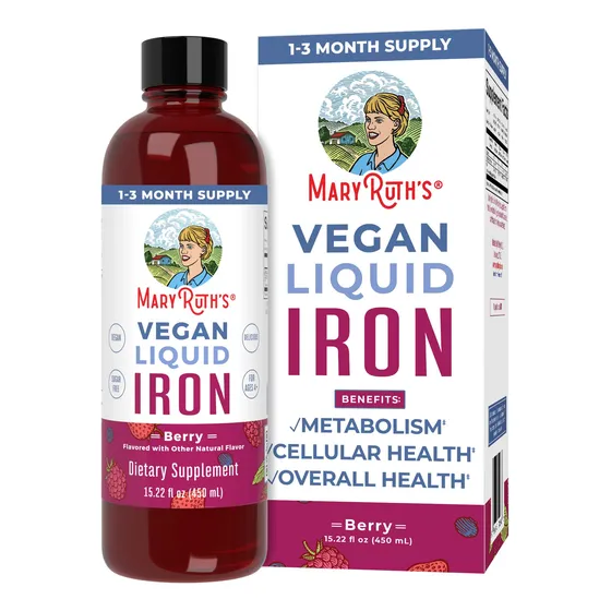 Suplemento De Hierro Maryruth Organics Liquid 450 Ml Sin Azú