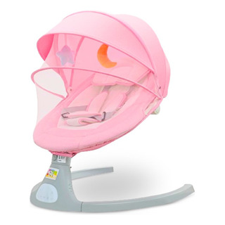 Baby Style Cadeira De Balanço Para Bebês Descanso Automatico Rosa Liso Baby Style Cadeira De Balanço Para Bebês Descanso Automatico Rosa Liso