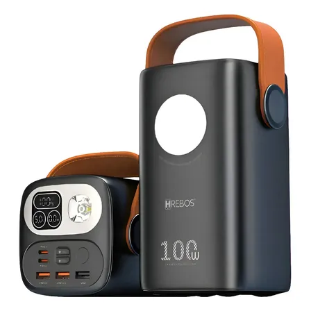 Power Bank Hrebos 60.000mah 100w Pb-997 Para - Starlink Mini Preto