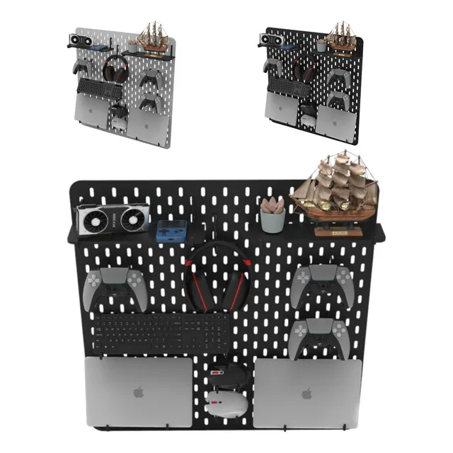 Pegboard M Premium Mdf Setup Gamer Home Office Preto Top Ful