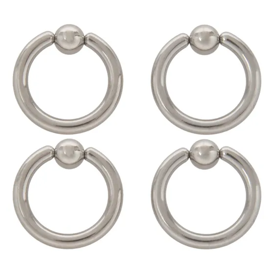 2 Pares De Pendientes De Acero Inoxidable Con Cuentas Cautiv