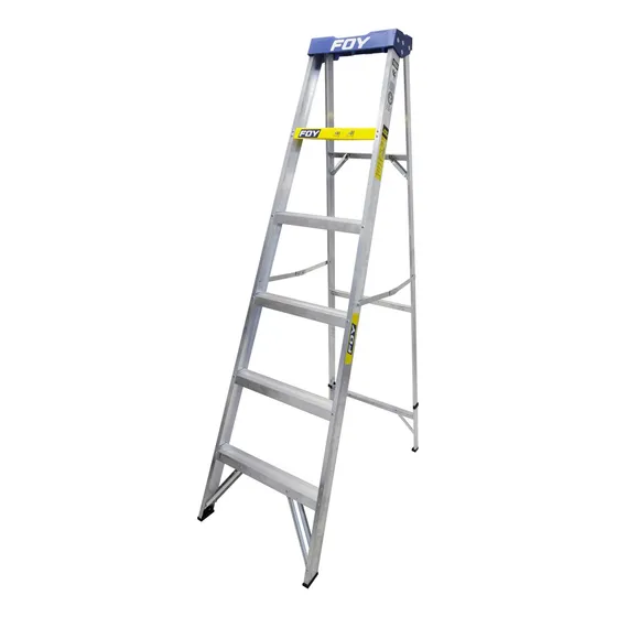 Escalera Aluminio Tipo Tijera 5 Escalones Capacidad 90kg Foy