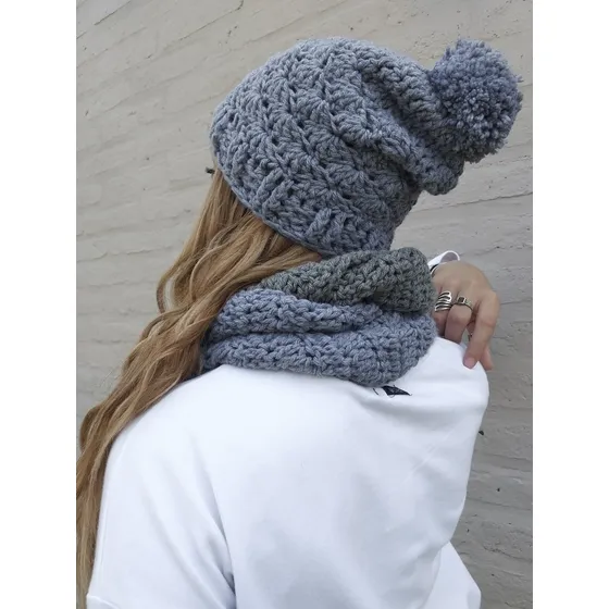 Conjunto De Gorro Y Bufanda Infinita.