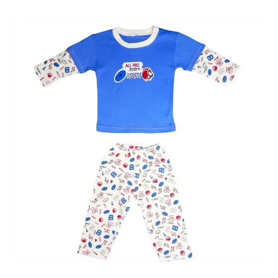 Pijama De Niño Creaciones J.d 2 Piezas Doble Manga Estampado