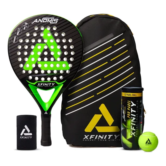Pack Padel Pala Anomys - Mochila Padel - Muñequera - Tarro