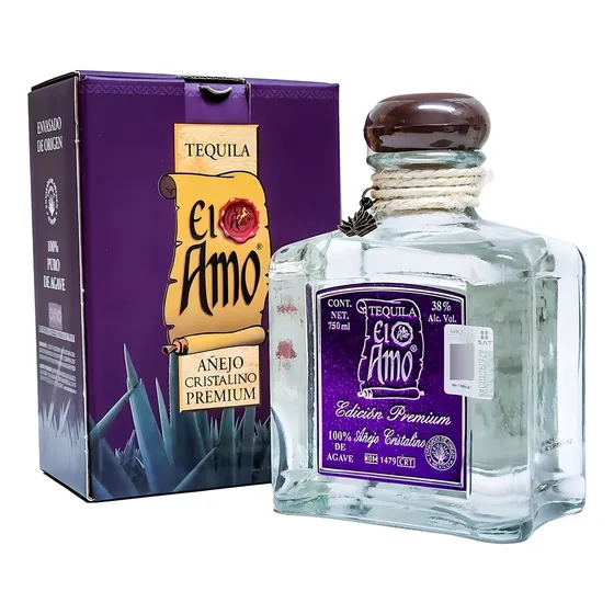 Tequila El Amo Cristalino Edición Especial Premium 750ml