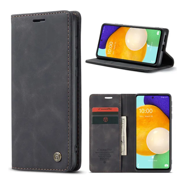 Funda Con Tapa Para Samsung S23 A53 Galaxy A14 Funda De Piel