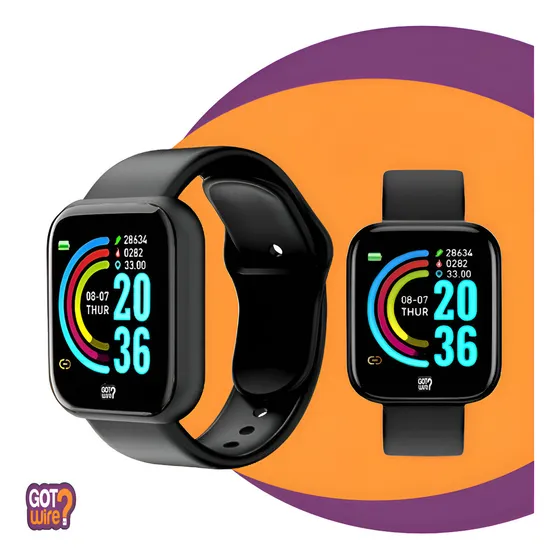 Relógio Smartwatch Digital Inteligente P/ Homem Mulher Cor Da Caixa Preto Cor Da Pulseira Preto Cor Do Bisel Preto Gotwire?