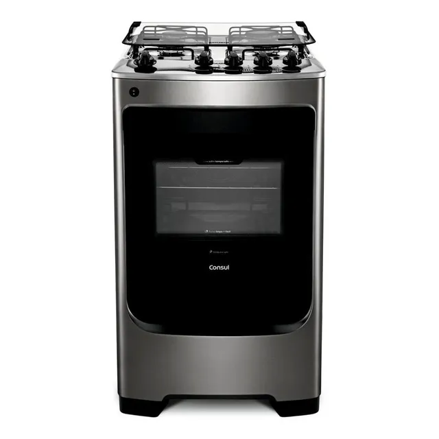 Fogão Consul 4 Bocas Cor Inox Com Acendimento Automático - C