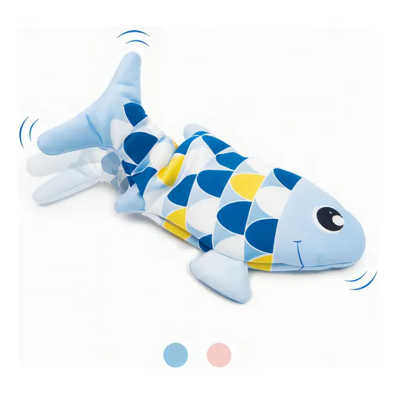 Juguete Para Gato Groovy Fish Catit Activado Con Movimiento Color Azul