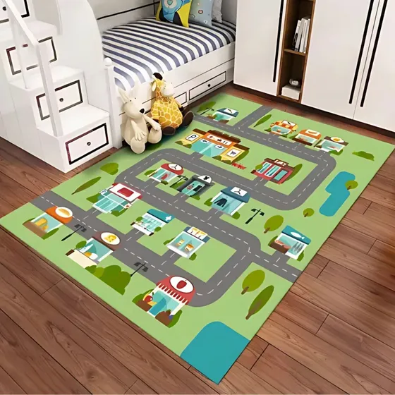 Tapete Infantil Antiderrapante 1,40 X 1,00 Belga Aveludado