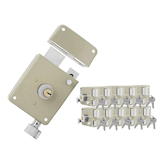 Cerradura De Sobreponer Derecha Estilo Clasica Beige 10 Pzas