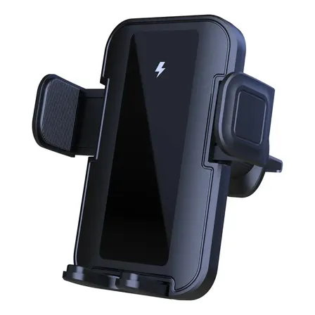 Suporte E Carregador Veicular Por Indução Turbo Sem Fio 15w Preto