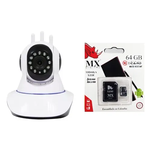 Camara Ip Wifi + Memoria 64gb Robotica Smart Seguridad Wifi
