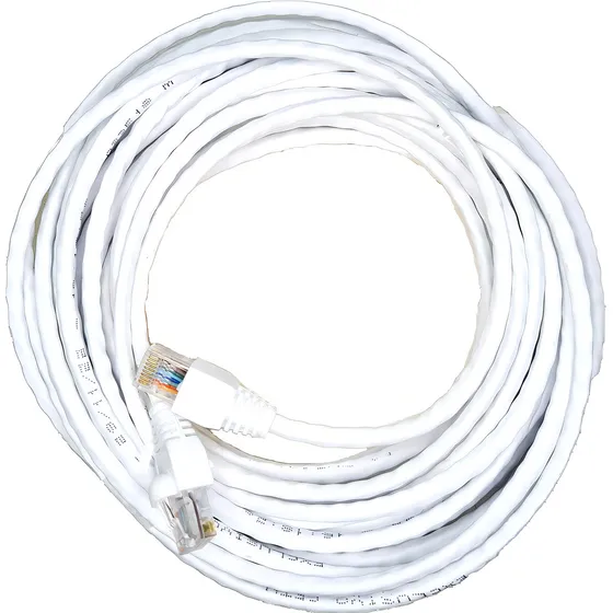 Cabo De Rede Branco Internet Lan 50 Metros Crimpado Cat5