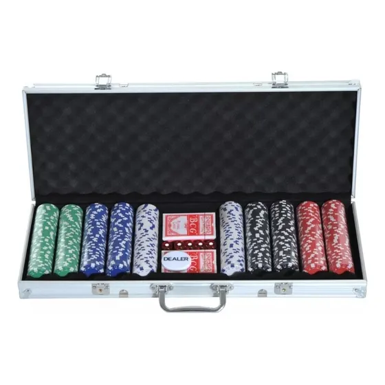 Set De Poker Blackjac Maletin Profesional 500 Fichas Mli