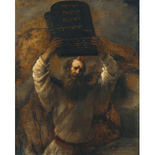 Lienzo, Tela, Rembrandt, Los Diez Mandamientos, 70x87cm Lienzo, Tela, Rembrandt, Los Diez Mandamientos, 70x87cm