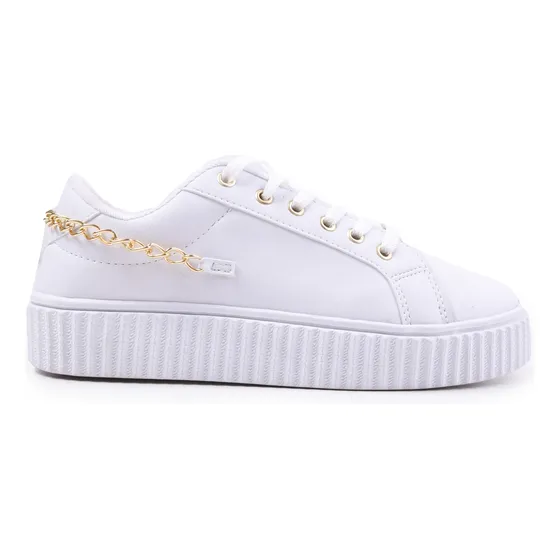 Tênis Chain Feminino Dia A Dia Casual Estilos Com Corrente