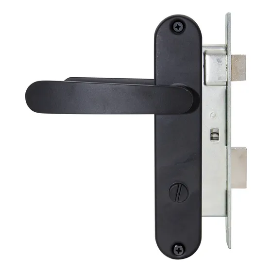Set Cerradura Embutir Odis Simona 7040 Baño Negra