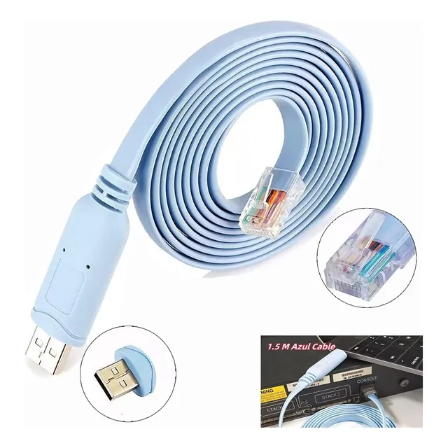 Cable Macho A Rj45 Macho Para Console Cisco Cat5 5m