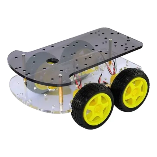 Kit Proyecto De Chasis Mas 4 Ruedas Motor Carro Para Arduino