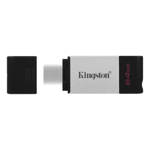 Pendrive Usb 3.2 Tipo-c 64gb Kingston Datatraveler80 200mb/s Color Plata