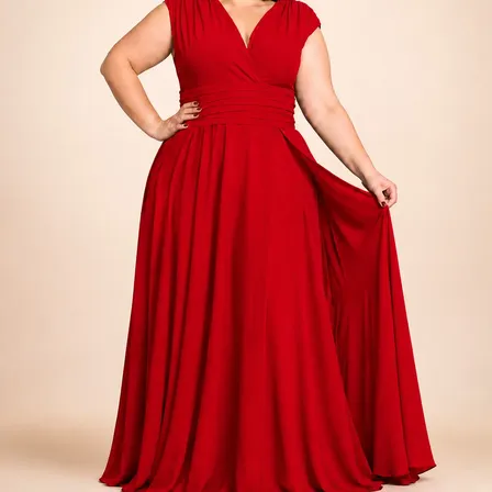 Vestido Casamento Elegante Transpassado Plus Size Envio 24h