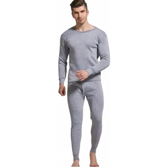 Pack 2 Calzoncillo Largo Hombre Gris De Micropolar 1ra Capa