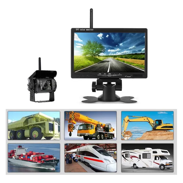Kit Camara Inalámbrica Con Monitor Autobús Camión Remolque