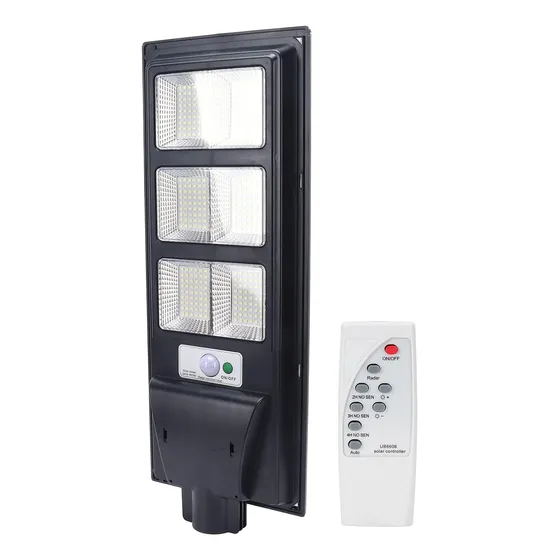 Foco Led Solar Panel 200w C/ Sensor Control Brazo Metálico 