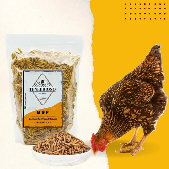 Petisco Para Galinhas E Aves - Larvas Secas 100% Natural 