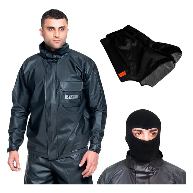 Kit Capa De Chuva Polaina Touca Balaclava Roupa Motoqueiro 