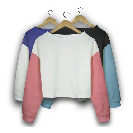 Buso Hoodie Saco Croptop En Algodón Perchado