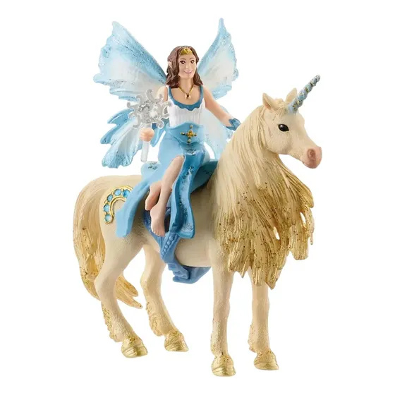 Figura Eyela Cabalgando Unicornio Dorado Schleich Trex