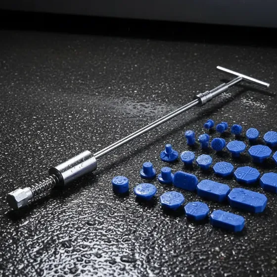 Kit Desabollador Ventosa Reparación Abolladuras Auto Azul