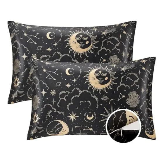 Exq Home Juego De 2 Fundas De Almohada Sedosas Con