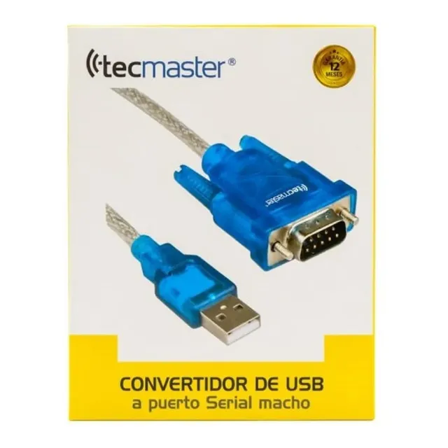 Convertidor De Usb A Puerto Serial Macho Tecmaster