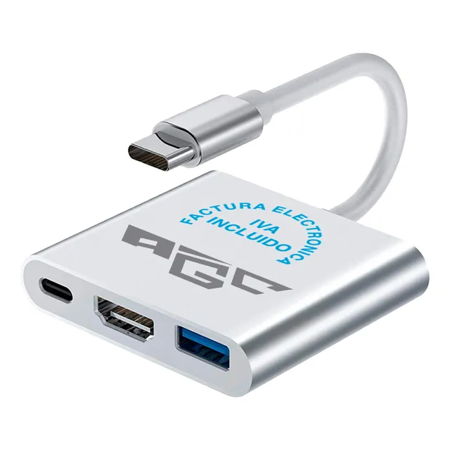 Adaptador Mac Windows Hub Usb-c A Hdmi Usb 3.0 Usb C 3 En 1 