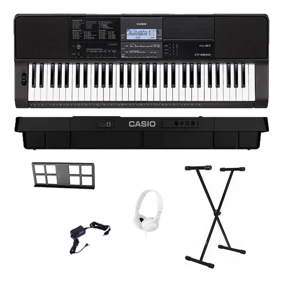 Teclado Musical Casio Ct-x800 Usb 61 Teclas + Suporte + Fone