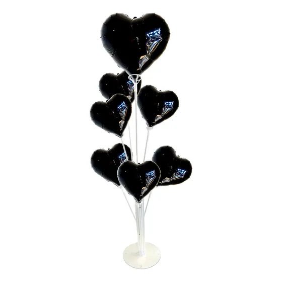 Kit Centro De Mesa Globos Corazón 45cm 9 Unidades