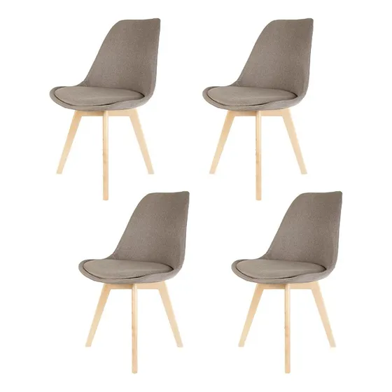 Sillas Tapizadas Tulip Eames Con Almohadón X4
