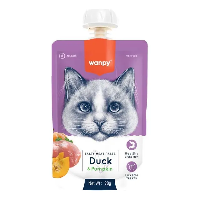 Wanpy Tasty Meat Paste Pato Para Gatos 90g