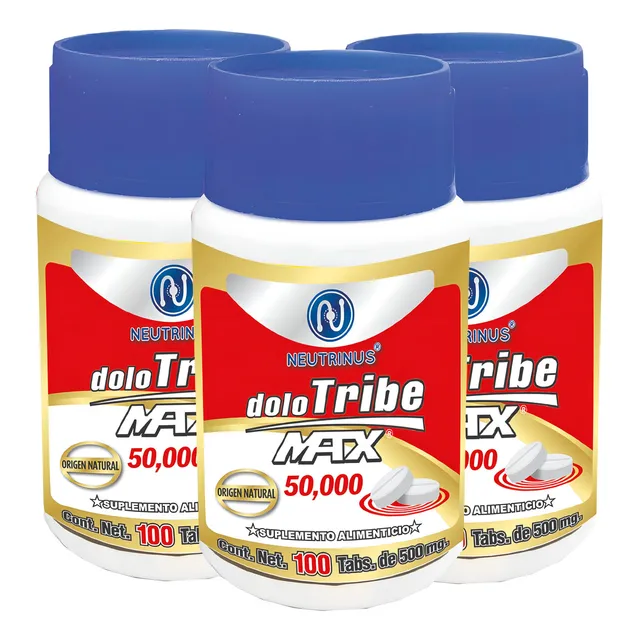 Kit 3 Suplemento Alimenticio Dolo Tribe 50000 Sabor Sin Sabor