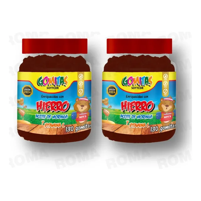 Pack 2 Gomitas Hierro Niños 260 Und Sottcor Labs