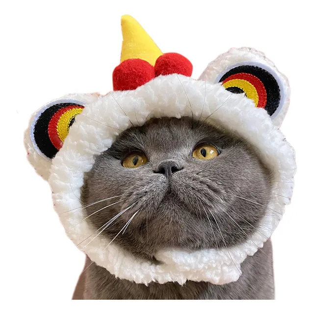 Sombrero De Danza Del León Para Perro Disfraz De León Para M