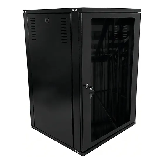Mini Rack De Parede 16u X 470mm Preto Texturizado 9011 - Lan