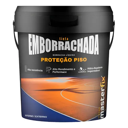 Tinta Emborrachada Premium 4kg Masterfix Proteção Piso Branco Acetinado